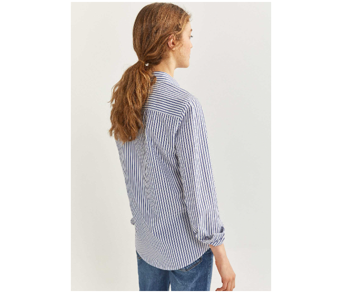 Springfield 679733416 Size 38 Long Sleeve Blouse for Women - Light Blue - Zoom Image 4