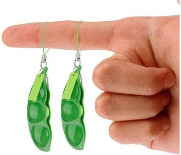 Generic Squeeze Beans Keychain Fidget Toys -Green - Zoom Image 5