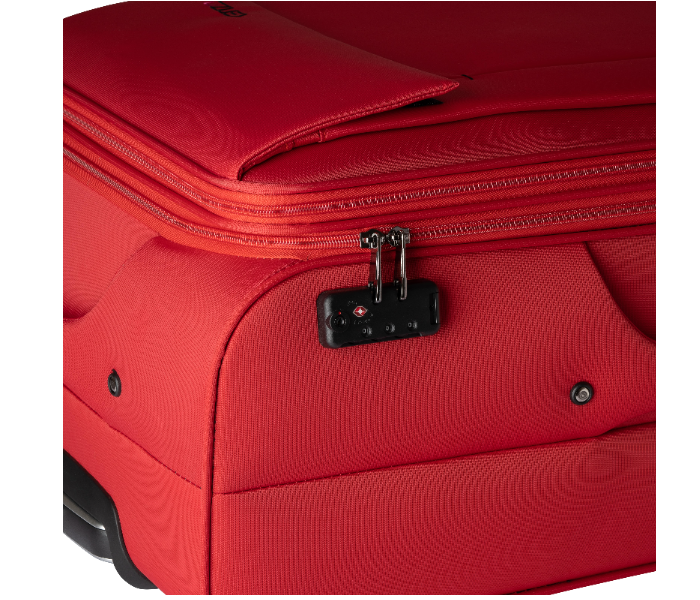 Kenza SV364 3 Piece Drift Softside Expandable Luggage Bag Set with Built-In TSA Lock and Spinner Wheels - Red - Zoom Image 4