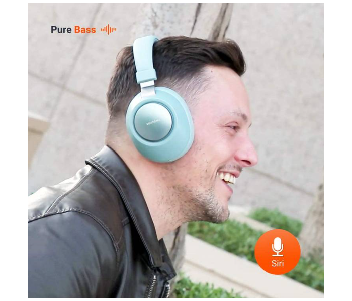 Porodo PD-X1008WLH-GN Bluetooth 5.0 Wireless Over-Ear Headphones with Noise Cancelling - Green - Zoom Image 5