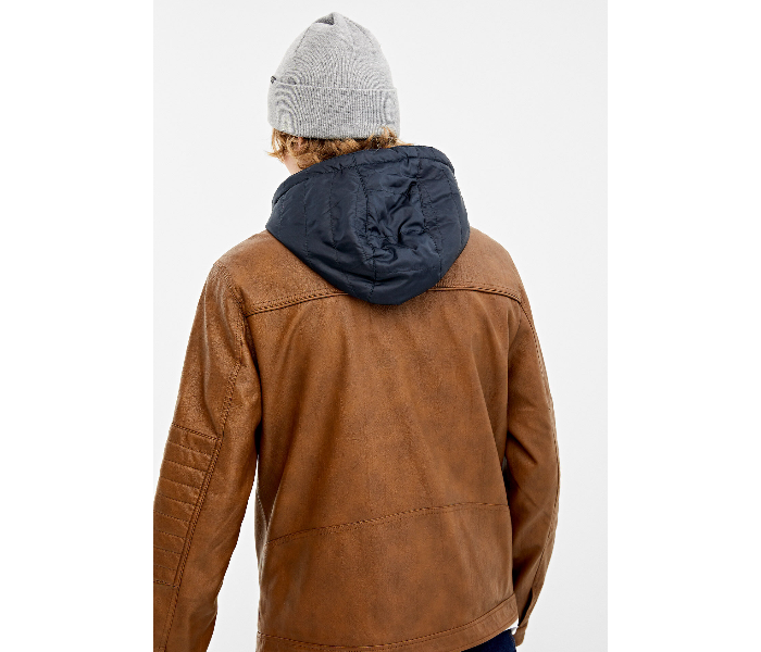 Springfield 048630233 XXL PU Jacket for Men - Tan - Zoom Image 4