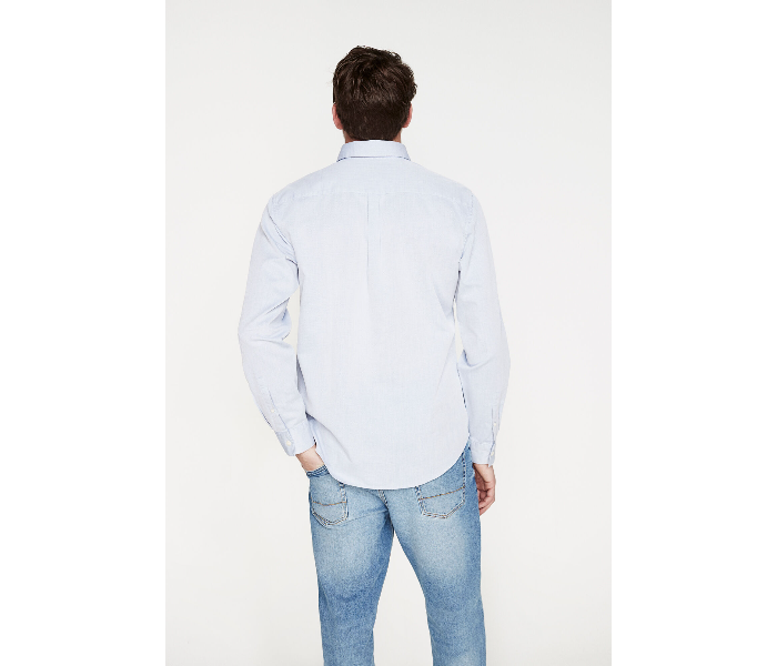 Springfield 027350310 XXL Long Sleeve Plain Shirt for Men - Navy - Zoom Image 3