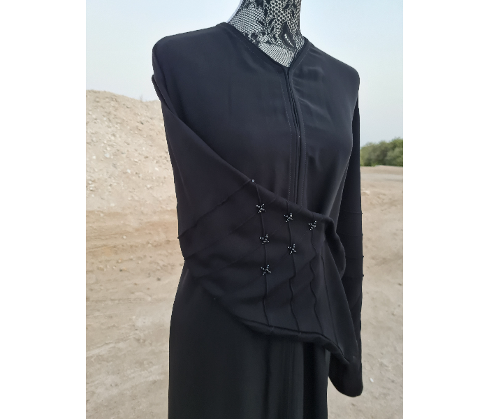 Casting Pearls JANNAT Casual Collections Small Sun Flower Pattern Hand Works In One Side Portion And Sleeves - Black - Zoom Image 6