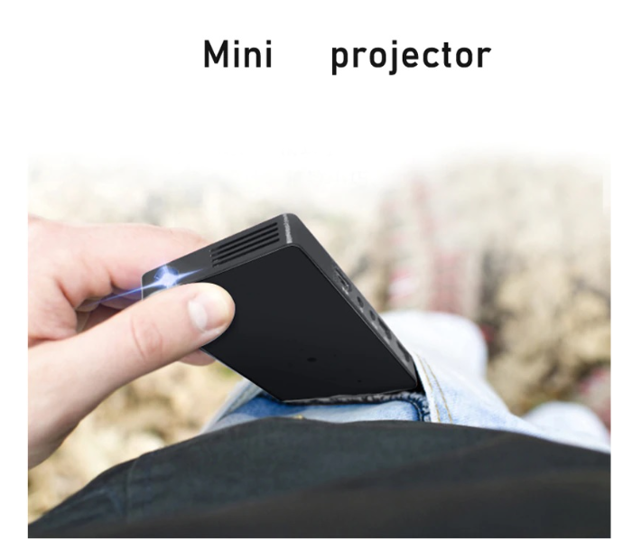 P8 Portable HD DLP LED Mini Projector - Black - Zoom Image 6