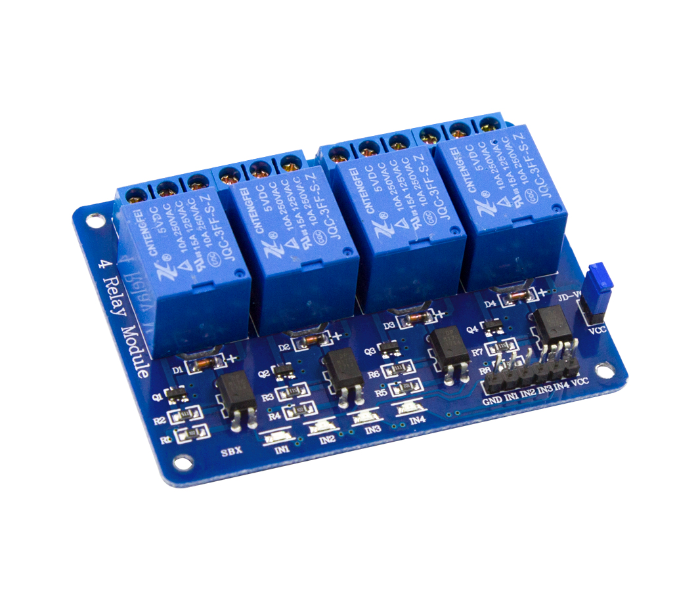 Arduino 4 Channel Low Level Relay Module with 5V Light Coupling - Blue - Zoom Image 4