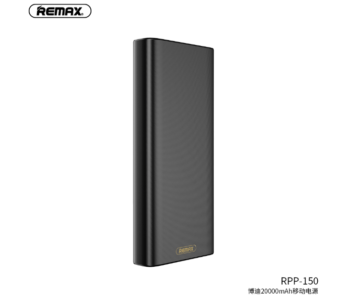 Remax RPP-150 Bodi Series 20000mAh 2 USB Power Bank - Black - Zoom Image 1