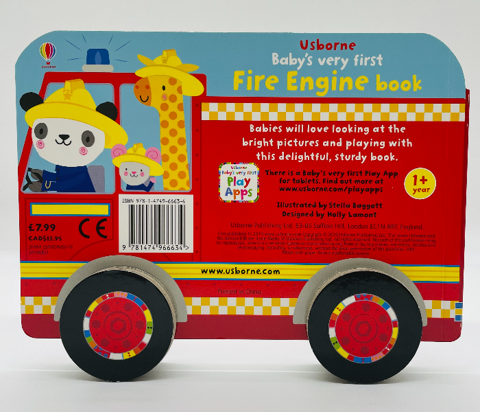 Babys Very First Fire Engine Book Published by Usborne - Zoom Image 2