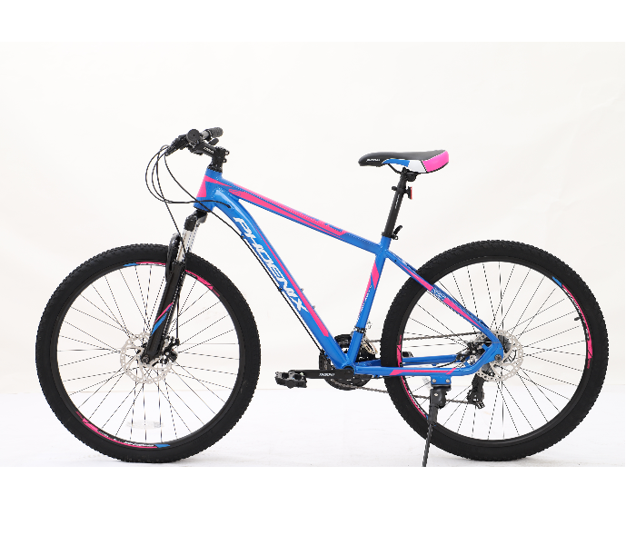 Phoenix PNX 14171 27.5 Inch 21 Speed Shimano Bicycle with Aluminium Wheel - Blue and Pink - Zoom Image