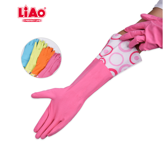 Liao 67420 Large Latex Household Cleaning Gloves H130022 - Zoom Image