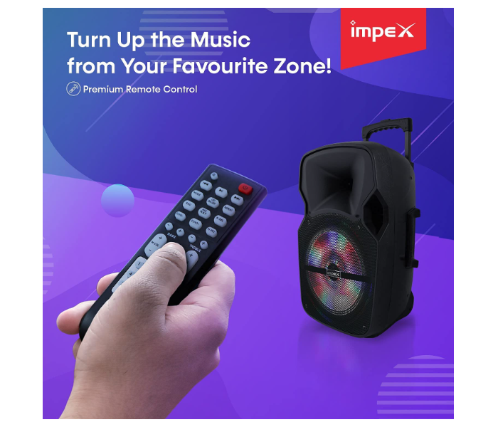 Impex ST 80A 55W Rechargeable 2.0 Multimedia Trolley Speaker System with Wireless Connectivity - Black - Zoom Image 7