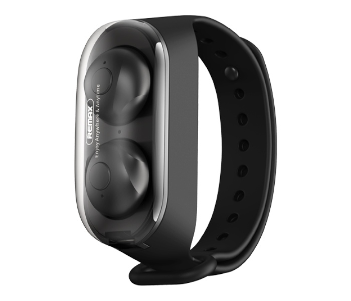 Remax TWS-15 Wristband True Wireless Stereo Earbuds -Black - Zoom Image 1