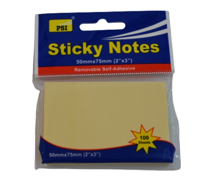 PSI 100 Sheets Sticky Note -Yellow - Zoom Image