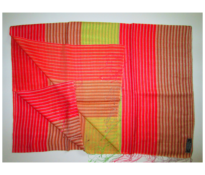 Style It STY-PSN-RBG Genuine Hand Woven Pashmina Shawl - Red and Green - Zoom Image 2