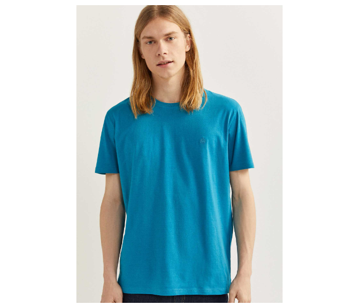 Springfield 712204788 Large Basic T-Shirt for Men - Turquoise - Zoom Image 1