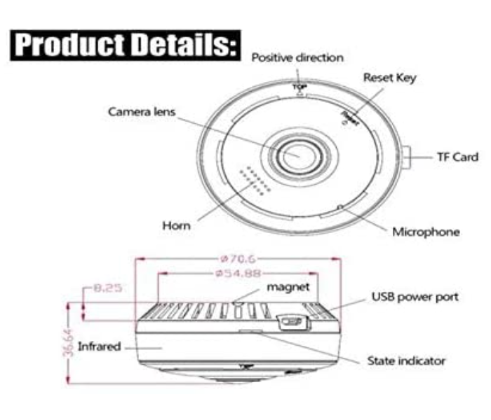 3d panoramic clearance camera v380