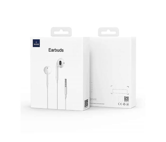 Wiwu EB101 Universal Wired Earbuds with Microphone - White - Zoom Image 2