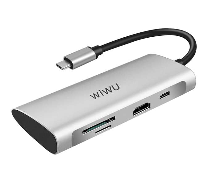 Wiwu ALPHA731HPG 7 In 1 USB-C Hub - Grey - Zoom Image 1