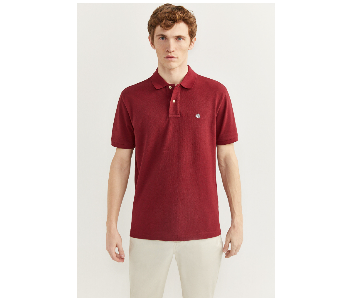 Springfield 855102269 XS Basic Polo Shirt for Men - Maroon - Zoom Image 1