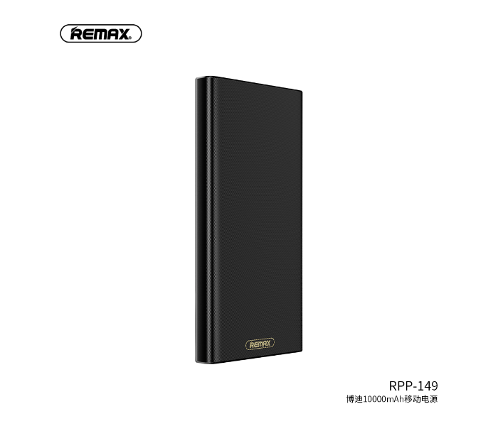 Remax RPP-149 Bodi Series 10000mAh 2 USB Power Bank - Black - Zoom Image 1