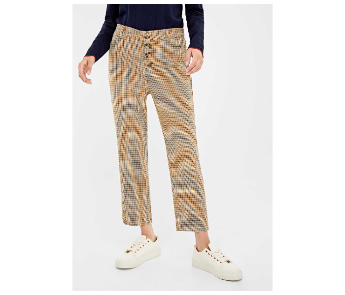 Springfield 683691753 Size 40 Cotton Pant for Women - Camel - Zoom Image