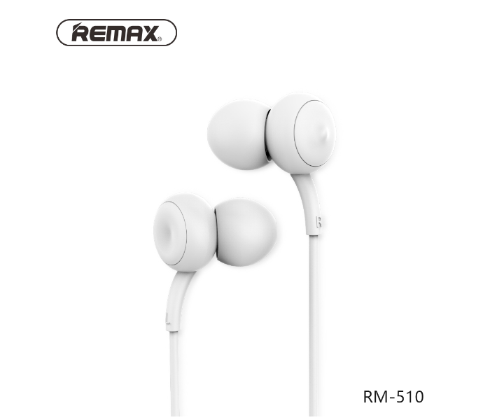 Remax RM-510 High Performance Wired Earphone - White - Zoom Image 1