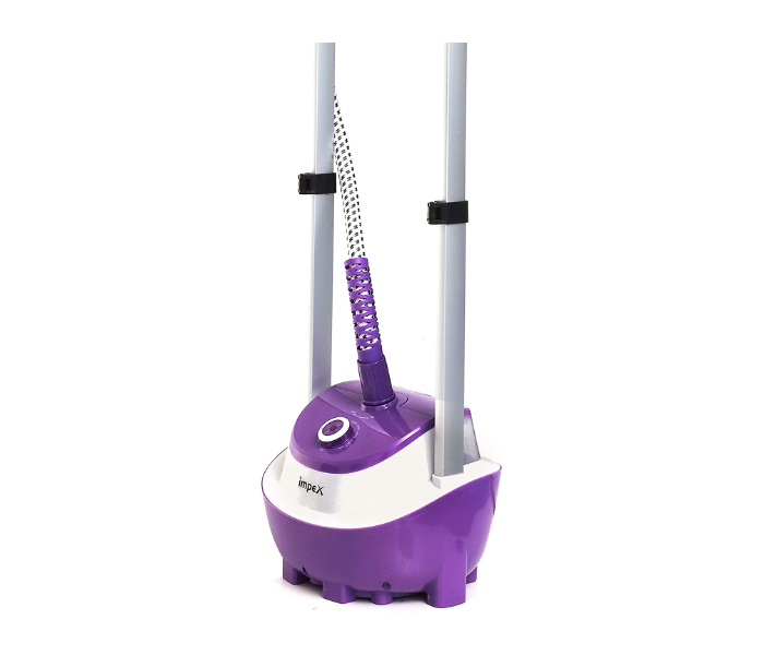 Impex GSM 6010 1.5 liter Garment Steamer with Temperature Control System 360 Degree Folding Swivel Hanger - White and Violet - Zoom Image 3