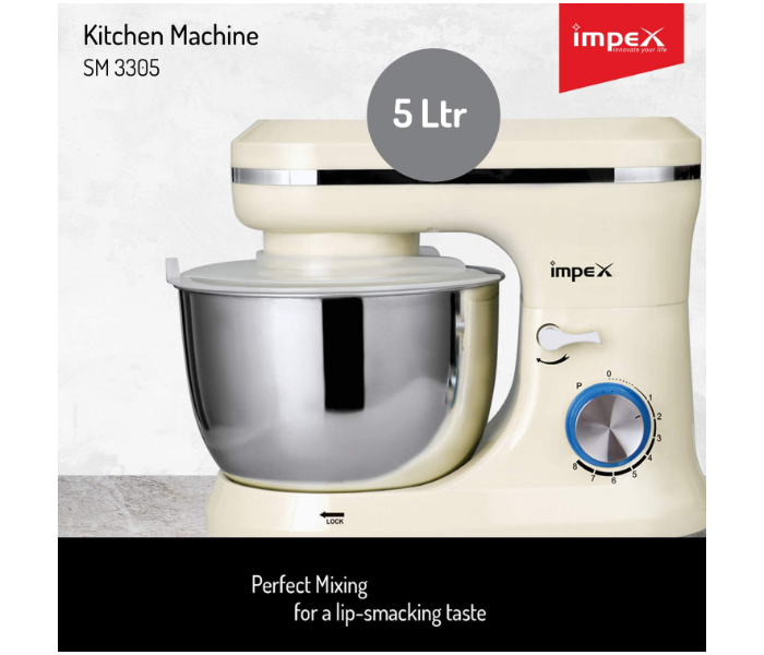 Impex SM 3305B 1000W Kitchen Machine Mixer Grinder - Cream - Zoom Image 3