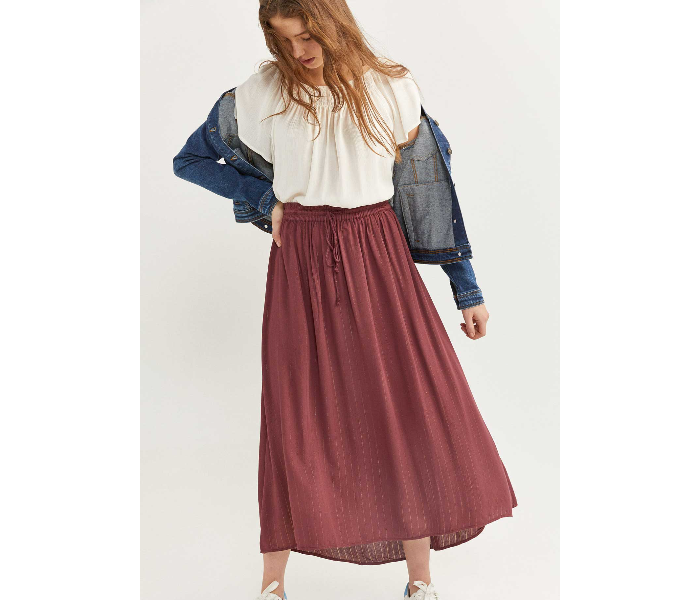 Springfield 688707468 Medium Skirt for Women - Wine - Zoom Image 1