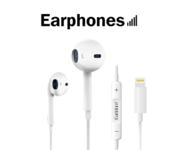 RMN ETE21 Earldom Popup Window Lightening Connector Earphones for iphone - White - Zoom Image