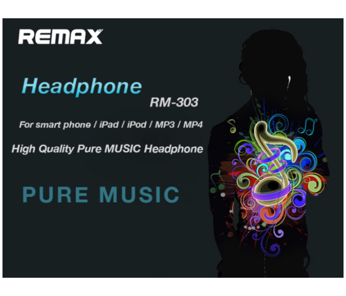 Remax RM-303 Pure Music Surround Wired Earphone - White - Zoom Image 3