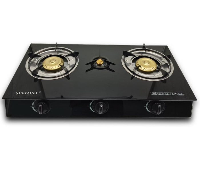 Sintony ST-414 3-Burner Auto Ignition Gas stove - Black - Zoom Image