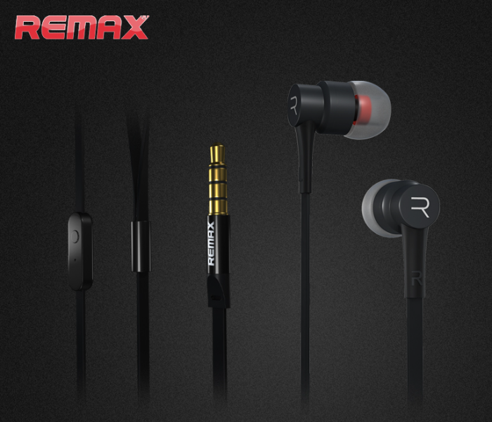 Remax RM-535i High Performance In-Ear Wired Earphone - Black - Zoom Image 1