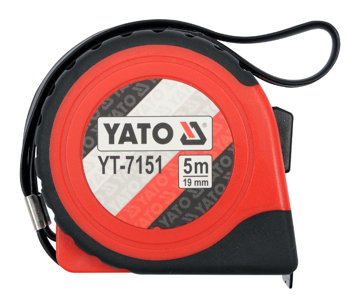 Yato YT-7151 5 Meter Nylon Measuring Tape - Red and Black - Zoom Image