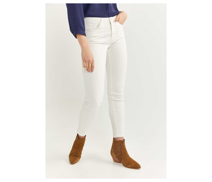 Springfield 683704297 Size 42 Cotton Pant for Women - White - Zoom Image 1