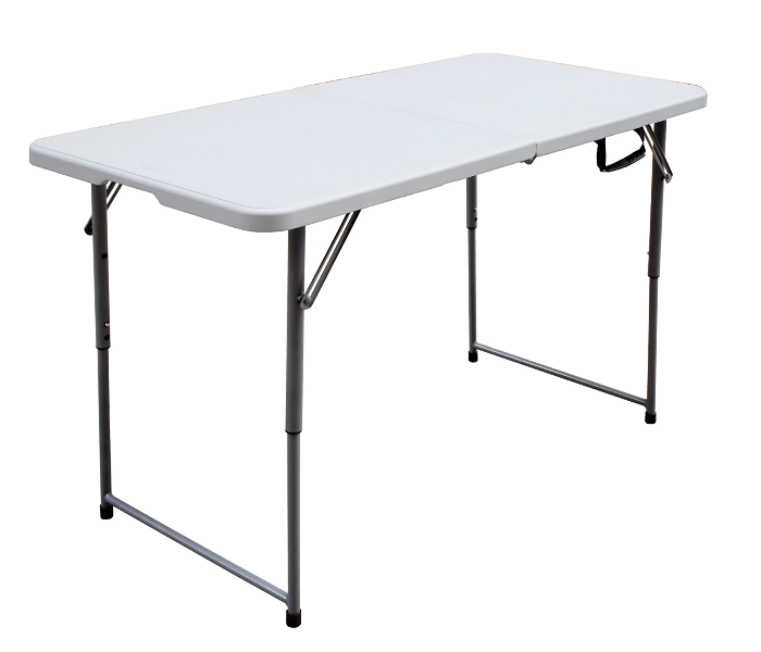 Home Pro  KLS653-2 HDPE Folding Table with Polybag and Carton - White - Zoom Image