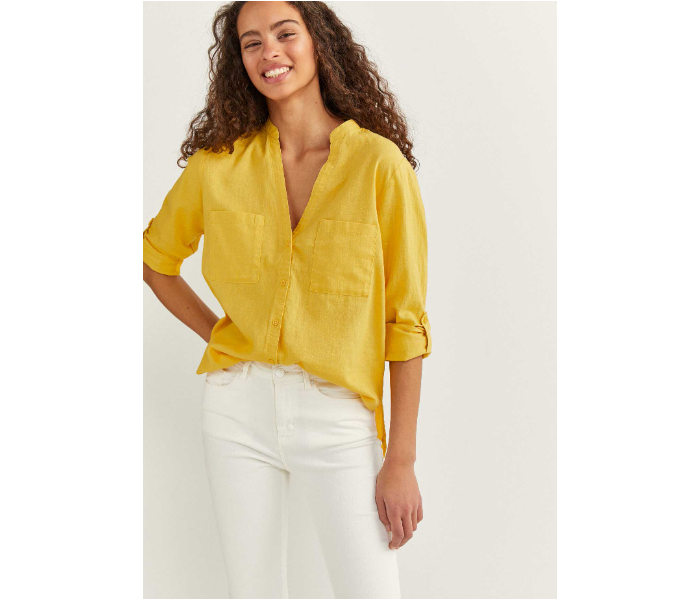 Springfield 679736907 Size 42 Long Sleeve Blouse for Women - Yellow - Zoom Image 1