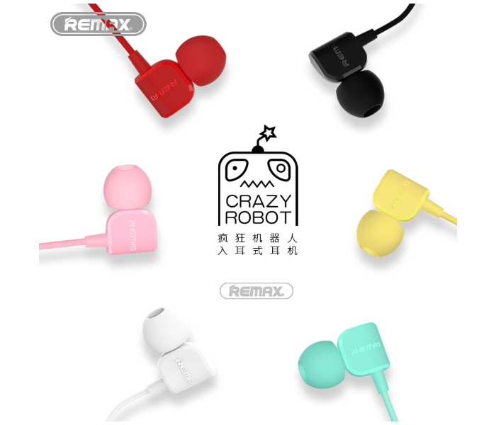 Remax RM-502 Crazy Robot In-Ear Wired Earphone - Pink - Zoom Image 4