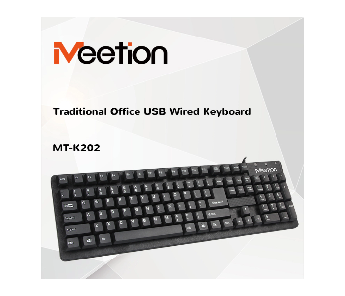 Meetion K202 USB Waterproof Wired Computer Keyboard - Zoom Image 3