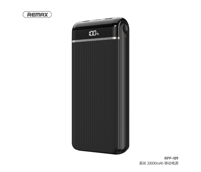 Remax RPP-109 Musa 20000mAh 18W 2 USB Two-way PD Fast Charging Power Bank - Black - Zoom Image 1