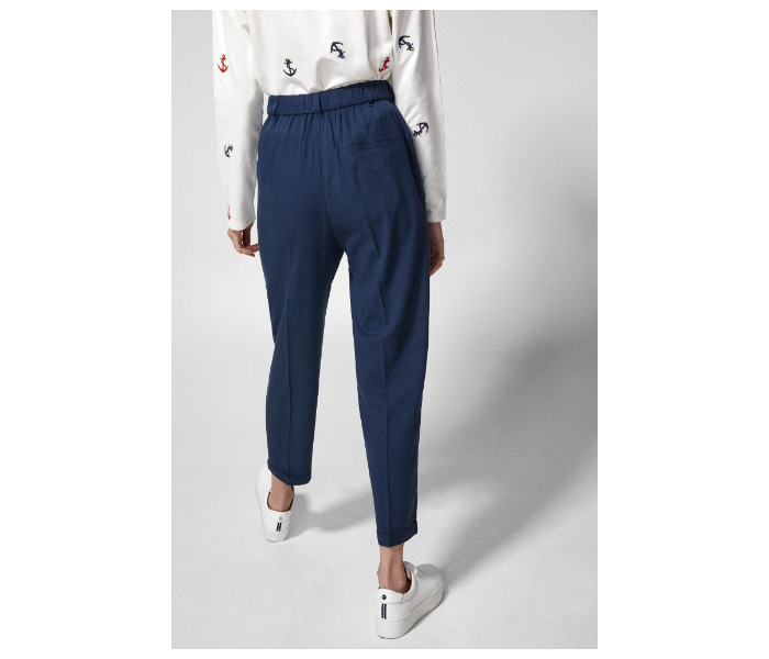 Springfield 683595318 Size 38 Cotton Pant for Women - Blue - Zoom Image 2