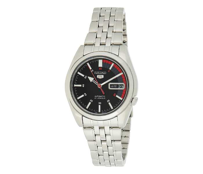 Seiko SNK375K1 Automatic Stainless Steel 21 Jewels Watch for Men - Silver - Zoom Image 1