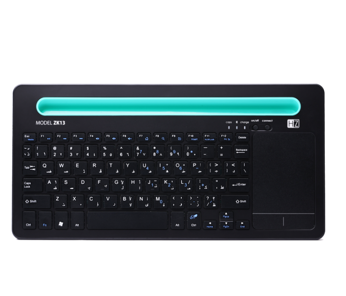 Heatz ZK13 Touchpad Standy Bluetooth Keyboard - Black - Zoom Image 1