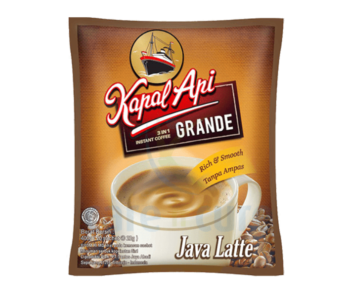 Good Day 66306 20 gm Kapal Api 3 In 1 20 Sachet Instant Java Latte Coffee - Zoom Image