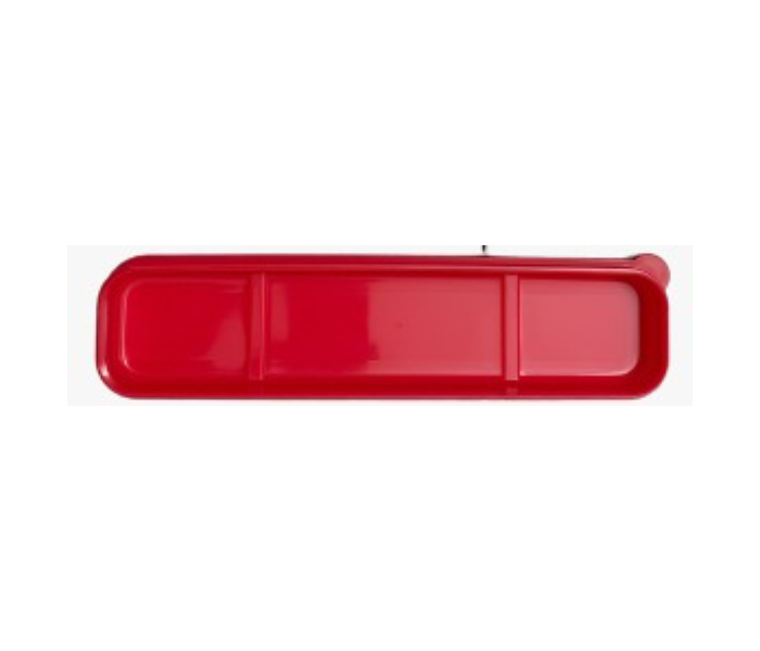 Wheat Straw Long Plastic Case With Cover - Red - Zoom Image