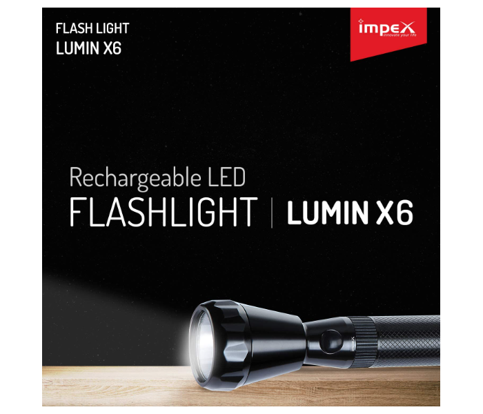 Impex LUMIN X6 3W CREE LED Rechargeable LED Handheld Flashlight - Black - Zoom Image 4