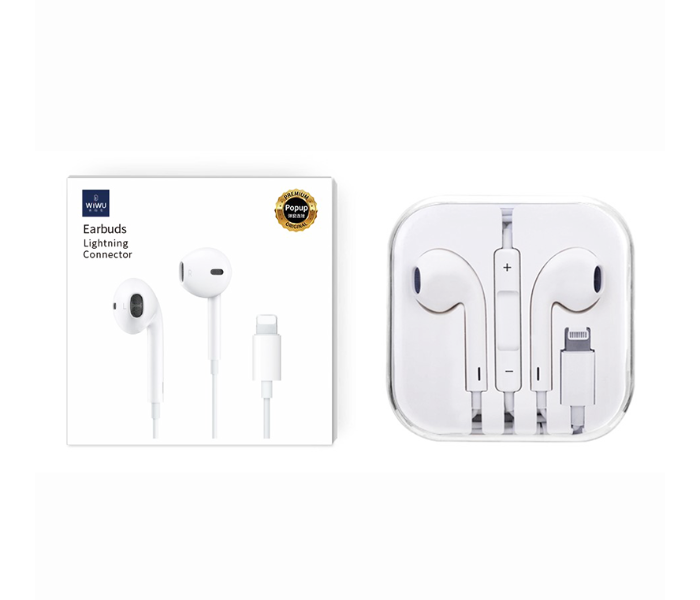 Wiwu EB302 Earbuds Lightning Connector - White - Zoom Image 9