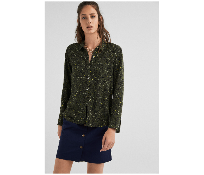 Springfield 679619220 Size 40 Long Sleeve Blouse for Women - Dark Green - Zoom Image 2