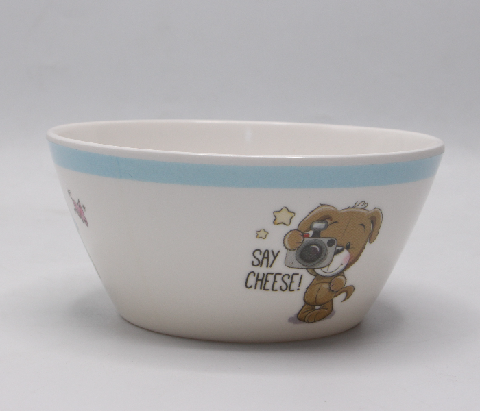 Gitco GIT66387 11.5cm Melamine Kids Cone Bowl - White and Blue - Zoom Image 1