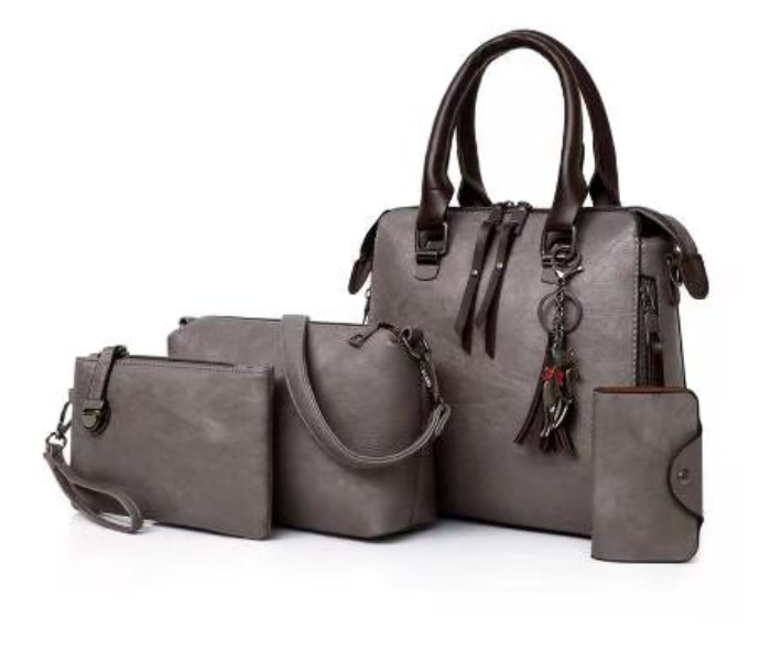 FN-Casual 4 Pieces Handbags Set for Women - Grey - Zoom Image