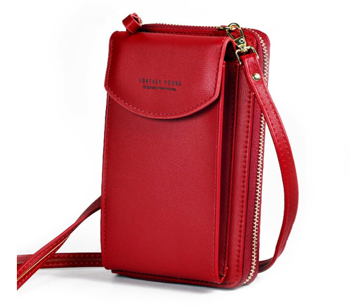 Forever Young Women PU Leather Mini Sling Bag - Red - Zoom Image